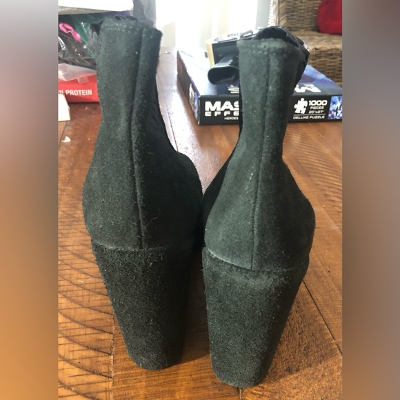 Hoss Intropia Kristen Suede Wedge Ankle Boot in Black - Size 41 - Picture 4 of 5